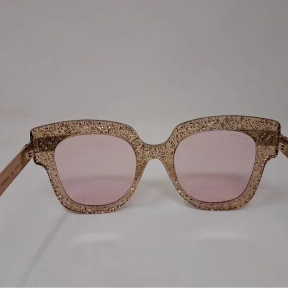 Gucci Sunglasses Gold Glitter Cat Eye  Square GG0281SA 004 50-23-146 - Picture 13 of 15